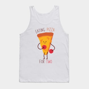 Eating Pizza For Two | Smiley Pizza Slice Tank Top